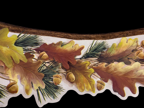 Oak Leaf Leaves & Acorn Wallpaper Wall Border Lot 5 Rolls Chesapeake 5 Yds Per - Picture 5 of 12