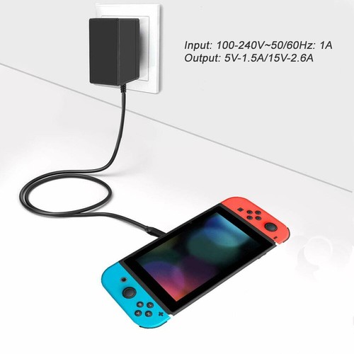 AC Adapter Power Supply Wall Charger For Nintendo Switch Dock & Pro Controller - Picture 4 of 5