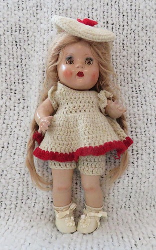 1940's 12" Doll, Used, Restored, Selling "as is" -Mom called it "Shirley Temple"