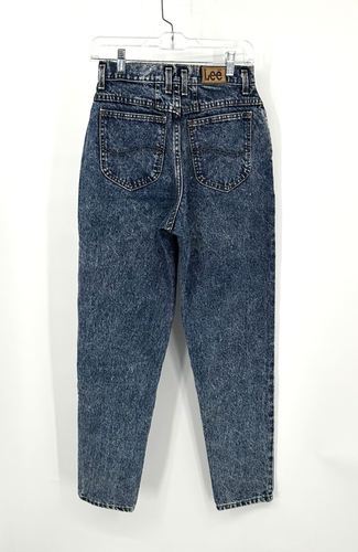vintage 80s LEE JEANS high rise riders mom acid washed tapered retro 26 X 32 - Picture 5 of 11