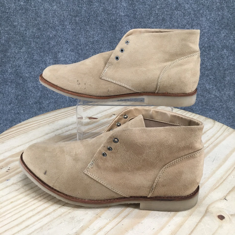 H&M Botas Para Hombres 10.5 Tobillo Chukka Botines Informales Cómodas Marrón Gamuza Con Cordones Foto 2 de 4