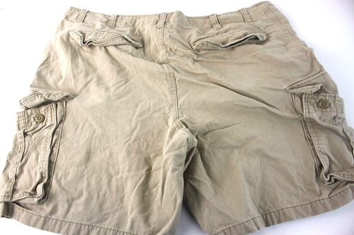 Faded Glory Men's 44W x 8L Khaki Tan Cargo Jean Shorts #C244