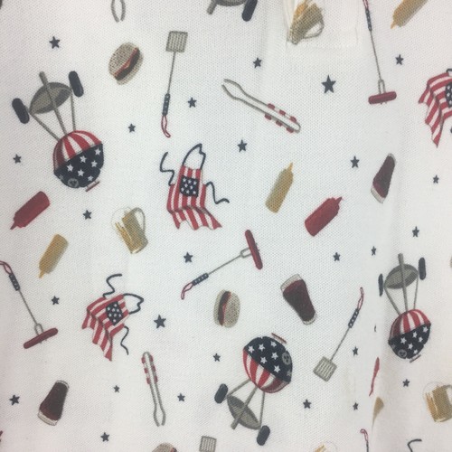 Vintage Croft & Barrow Sport Men's 4th of July BBQ Polo Shirt Size XL B1 - Picture 3 of 5