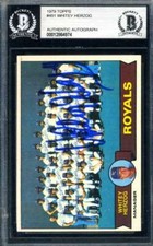 Whitey Herzog Beckett BAS Signed 1979 Topps Autograph
