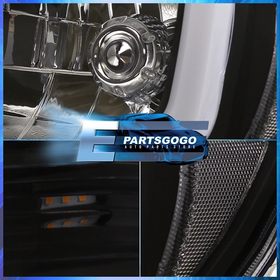 For 12-15 Toyota Tacoma Black Housing LED DRL Tube Headlights Lamps Left+Right Foto 3 de 4