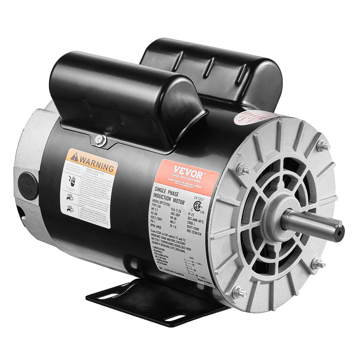 マラソン2 HP 3450 RPM 575 V 56 CZ-65 DP 3 Ph 2.8 A 60 Hz 056T34F15642 - Marathon 2 HP General Purpose Motor, 3 phase, 3600
