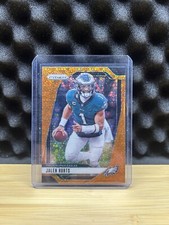 2024 Panini Prizm #231 Jalen Hurts Orange Disco Prizm Philadelphia Eagles