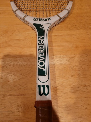 Wilson Sovereign Vintage Wood Tennis Racket 4-1/4 wall decoration - Picture 3 of 12