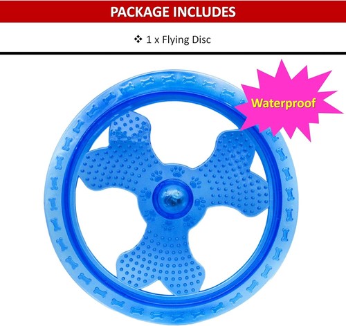 New LIGHT UP Flying Discs Flashing Waterproof Outdoor Interactive Rubber Dog Toy - Picture 8 of 22