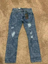 Levi’s Premium 511 Slim Fit Bandana Print WStretch Jean 32X30 NWT 5310 C15