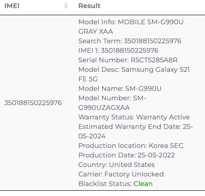  SAMSUNG Galaxy S21 FE 5G SM-G990U 256GB Factory