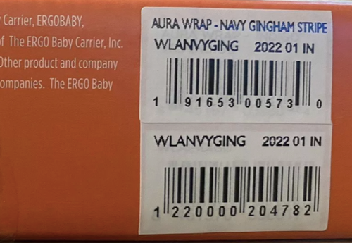 Portabebés Ergo Azul Marino Gingham Rayas Aura Rayón Infantil Ergobaby Recién Nacido + - Imagen 9 de 10