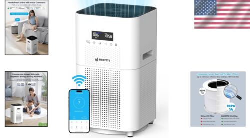 Environmentally Friendly WiFi Air Purifier with 360° Air Intake for Large Spaces - Picture 2 of 11