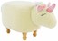 critter sitters white 15-in. seat height plush unicorn animal shape (white)