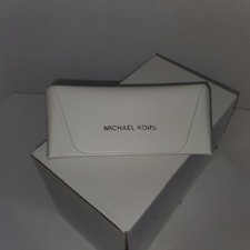 MICHAEL KORS WHITE LEATHER MAGNETIC CASE CLOTH OPTICAL EYEGLASSES SUNGLASSES