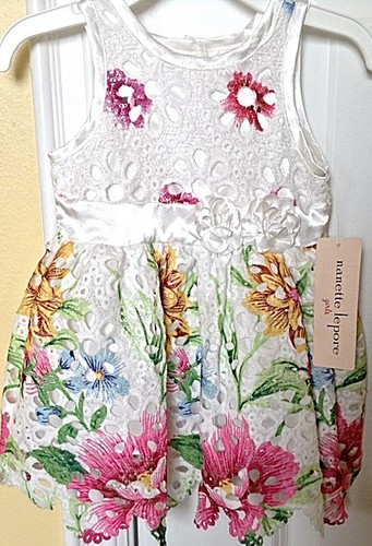 Mädchen Frühling Sommer Größe 3-6 Monate Blumen Kleid Nanette Lepore neu mit Etikett - Bild 10 von 12