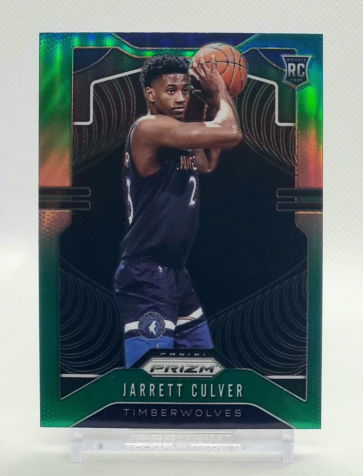 2019-20 Panini Prizm Rookie Jarrett Culver Green Prizm #252 RC