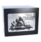 Sidney urn for human ashes. Australian cremation urn. Opera House