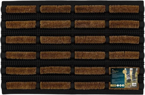 JVL NIMBUS COIR & RUBBER DOOR MAT 45CM X 75CM  - Picture 1 of 7