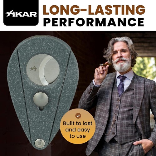 Xikar Xi2 Zigarrenschneider, gefederte doppelte Guillotine Aktion grau - Bild 6 von 8