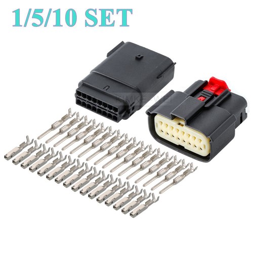 16 Pin/Way Molex MX150 Motorcycle Automotive Male Female Connector Plug Kit - Picture 1 of 6