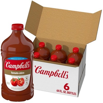 Campbell's Tomato Juice, 64 fl oz x 6, America's Favorite
