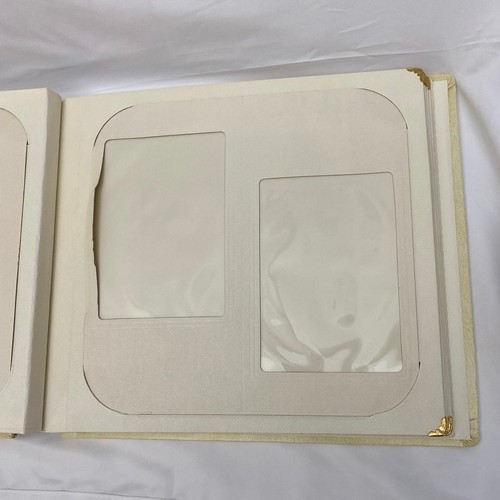 Vintage UNSERE FAMILIE Leder Pergament Sammelalbum Fotobuch Andenken Gold Hollywood - Bild 13 von 16