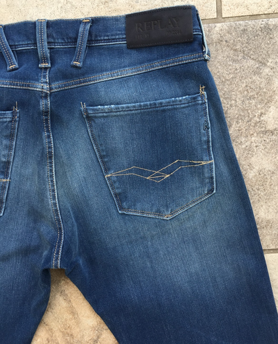 Mens Replay ANBASS M914 Slim Fit Blue Hyperflex Stretch Denim Jeans - W31 L30 - Picture 14 of 16