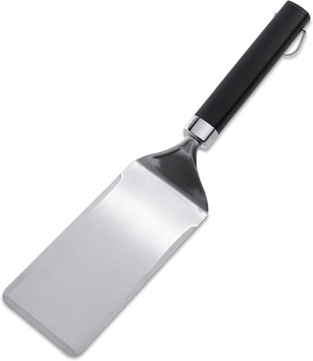 Weber Grillplattenwender (41cm), aus Edelstahl, mit abgeschrägter Kante zum