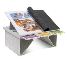 1500 Piece Jigsaw Puzzle Table with 4 Drawers  Cover, Tilting Puzzle Board