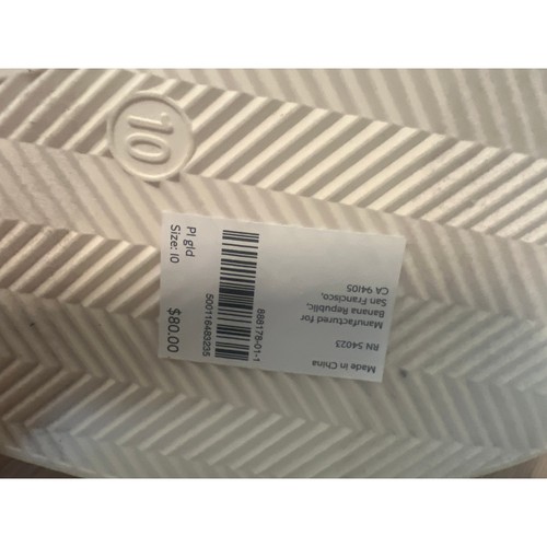 Banana Republic Lace Up Sneaker Pale Gold Ladies Size 10 NEW Low Top - Picture 7 of 7