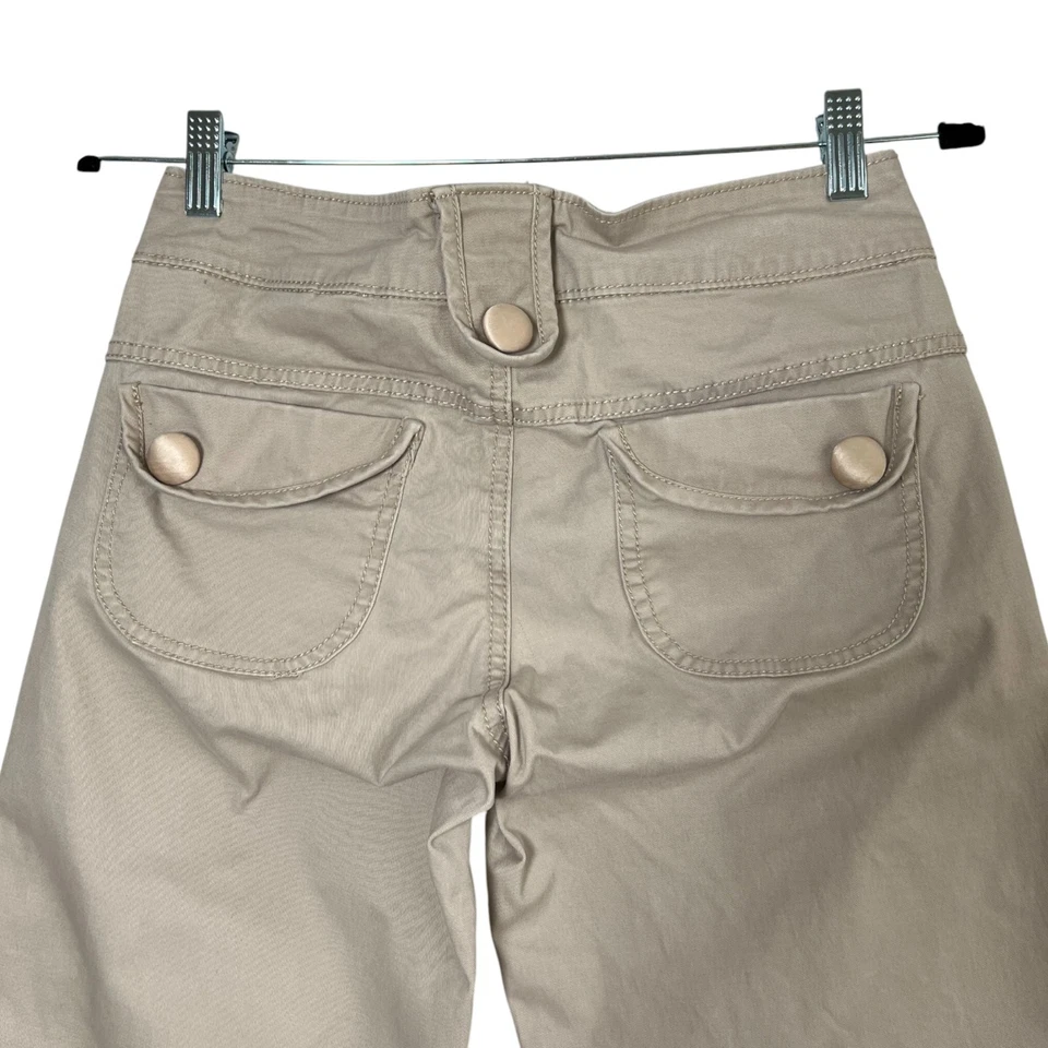 Anthropologie Twill Twenty Two Y2K Low Rise Wide Leg Pants Beige Size 27 Boho - Image 4 of 4