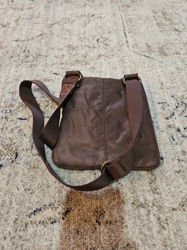 Life Is Good Brown & Orange Nylon Crossbody Pouch Bag - Picture 2 of 3