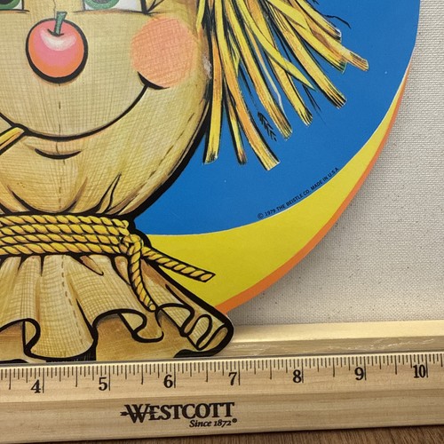 Halloween Vintage Wanddeko BEISTEL gestanzt Vogelscheuche mit Pfeife Maus 1979 - Bild 3 von 9