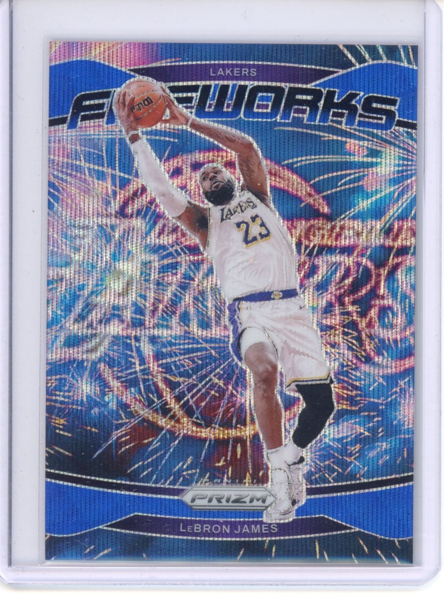 Lebron James 2024-25 Panini Prizm Fireworks Blue Wave 126/175