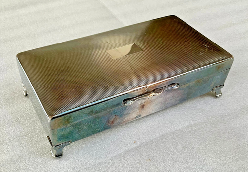 EPNS Plated Jewellery Box - Good Quality by ARISTOCRAT - Marked H.E.P.N.S.B