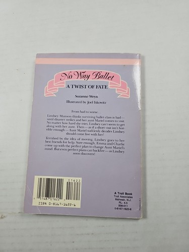 No Way Ballet Suzanne Weyn Twist of Fate #2 Paperback A Troll Book - Picture 3 of 5