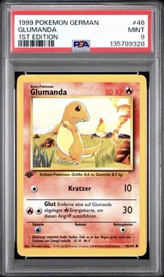 1999 Pokemon GERMAN 1st Edition Base Set Glumanda-Charmander 46