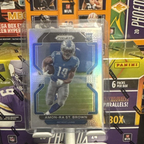 2021 Panini Prizm - Rookie Variation Silver Prizm #V-358 Amon-Ra St. Brown (RC)