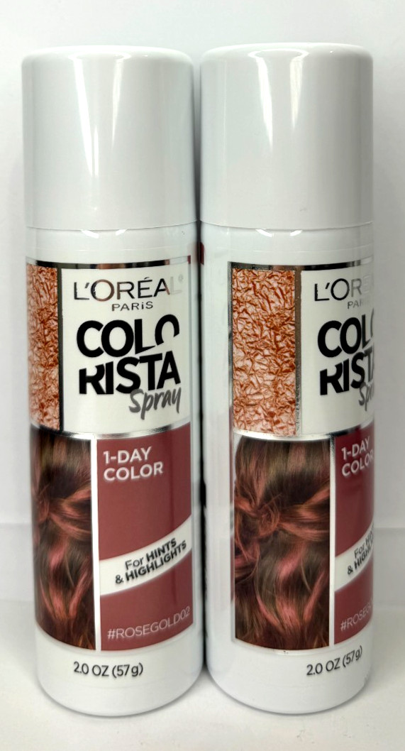 Ista 1-day Washable Temporary Hair Color Spray,rose Gold 2 P