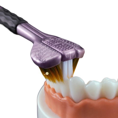 Cepillo de dientes de tres lados cerdas suaves cepillo de dientes con ergonómico - Imagen 9 de 12