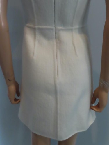 PRADA Ivory Washed Twill Faux Wrap w/Gold Safety Pin Mini Dress 38/US 2 - Picture 7 of 16