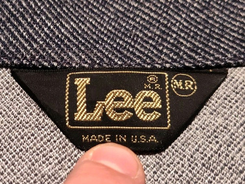 Lee Denim Jacket Jean Poly Blend Made in USA Vintage 70's Pearl Snap Sz M EUC - Picture 8 of 17