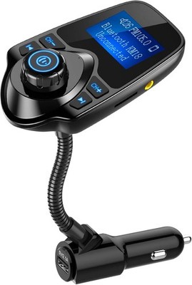 Nulaxy KM18 Bluetooth 5.4 Car Adapter with 1.44'' Clear Display & Flexible