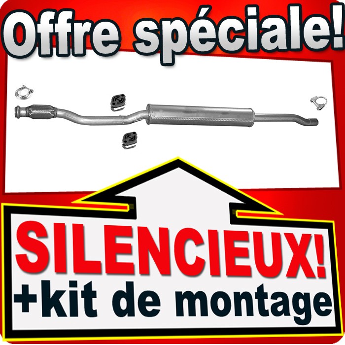 Silencieux intermédiaire Mini Cooper S inox réduction des vibrations