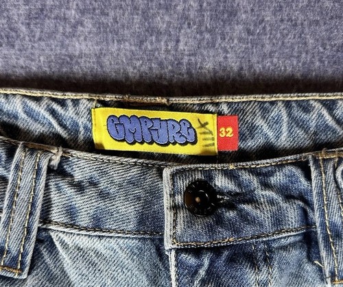 Pantalones de mezclilla Empyre para hombre 34x30 azul fácil ahora ultra sueltos pierna ancha grunge holgados patinador - Imagen 2 de 12