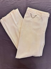 Vtg Lauren Ralph Lauren Wool Straight Leg Pants Women  s Size 16 Ivory Chain