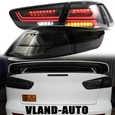 1 Pair LED Tail lights w/Animation DRL For 2008-2020 Mitsubishi Lancer & EVO X