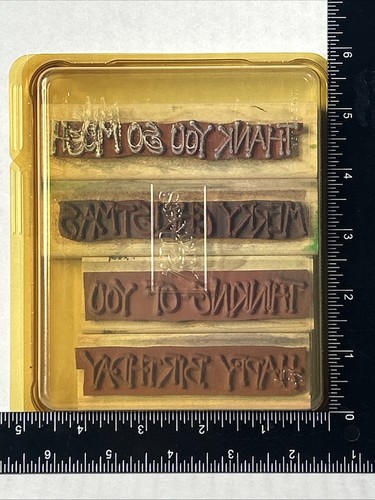 Stampin' Up! Greetings For You Wood Mounted Rubber Stamps Mixed Themes - Picture 3 of 4