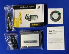 USB Cassette Capture Tape Converter with Ear Buds - Ezcap- New In Box